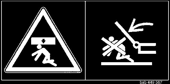 Koppling av maskinen till traktorn Omställning från arbets- till transportposition - Förvissa er om att svängområdet är fritt och att inga personer befinner sig inom faroområdet.