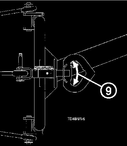 Mekanisk inställning av löphjulen (ej HIT 8.91 T) Det finns tre positioner för löphjulen: 20 vänster / neutral / 20 höger.
