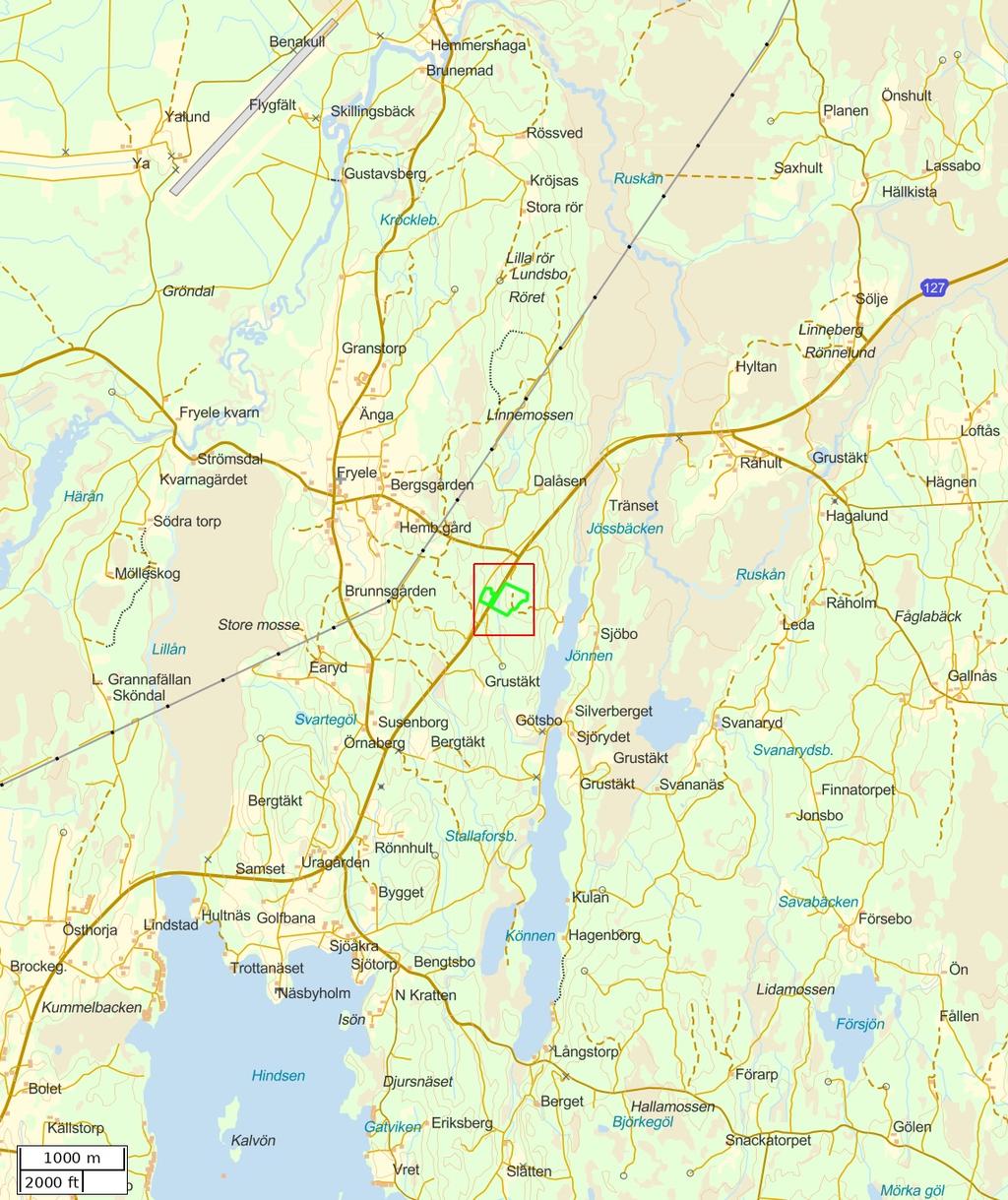 Traktdirektiv 2017-12-20 20:57 Hallagården 1:2 Hushållningssällskapet Skog Översiktskarta Skala: ~1:50000