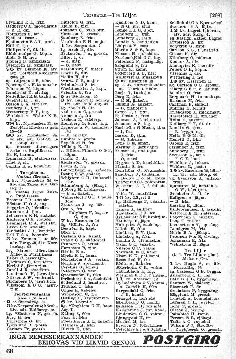 Fryklind E L, frkn Hedberg C A, möbelarkit. - N R, dir.. Holmgren S, lär:a Kjell M. kass:a Kjellmodin B A L, prok. Käll T, tj:m. Philips on C, fil! lic. Ridderstolpe G,' köpm. Silen G H, not.