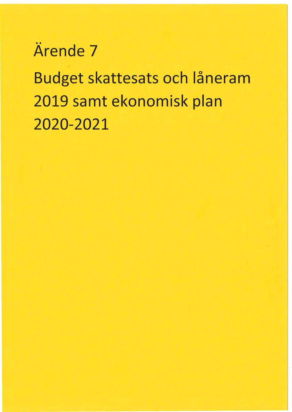 Ärende 7 Budget skattesats och