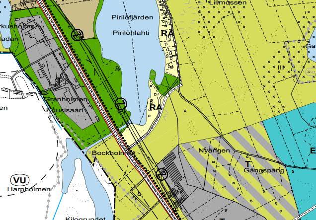 7 3.2 Planeringssituation 3.2.1 Planer, beslut och utredningar som berör planområdet. Nuvarande detaljplan På området finns ingen gällande detaljplan.