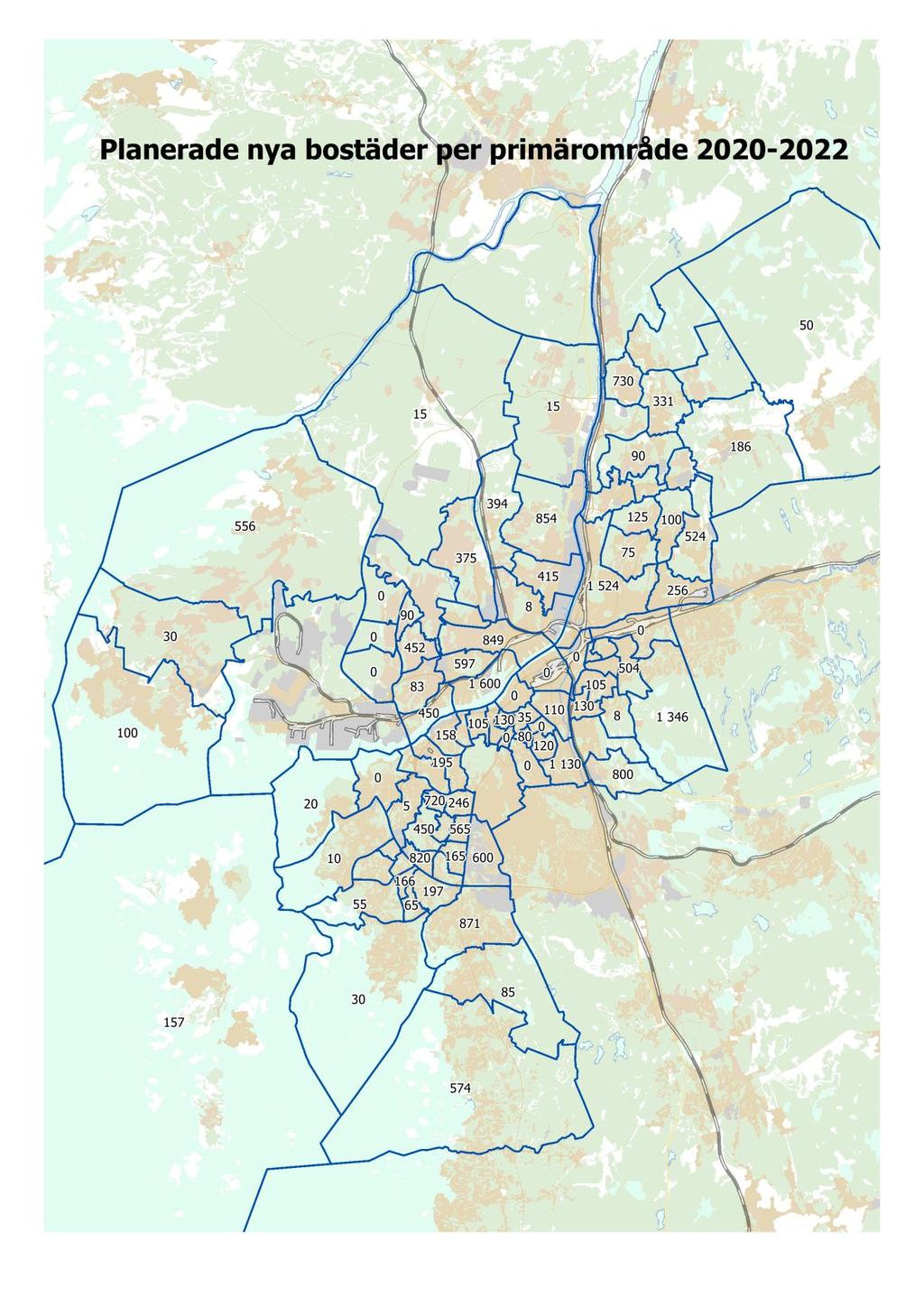 bebyggelseprognos från mars 2018 Göteborgs