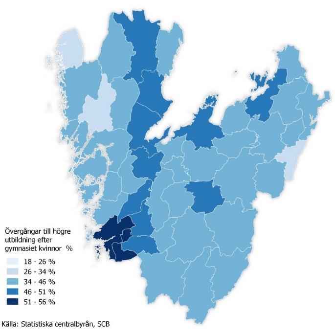 9 Antal behöriga sökande och antal platser i Västra Götaland, 2014 2017 9 000 8 000 7 000 6 000 5 000 4 000 3 000 2 000 1 000 0 2014 2015 2016 2017 Antal Platser Totalt antal behöriga sökande Källa: