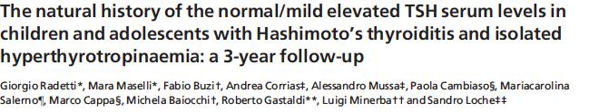 Pat med idiopatisk TSH-stegring 59 barn (9.9 + 3.