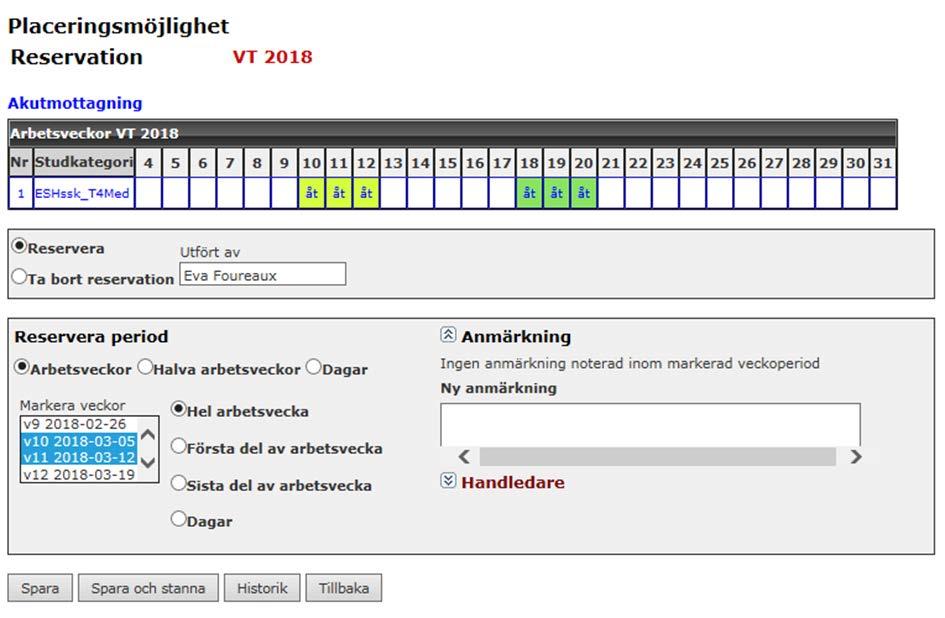 38 Markera vilka som ska reserveras återigen.
