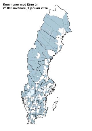 Bostadsmarknadsenkäten 2014 stadsmarknader på grund av minskande befolkning och svag arbetsmarknad. Kommuner med färre än 25 000 invånare den 1 januari 2014.