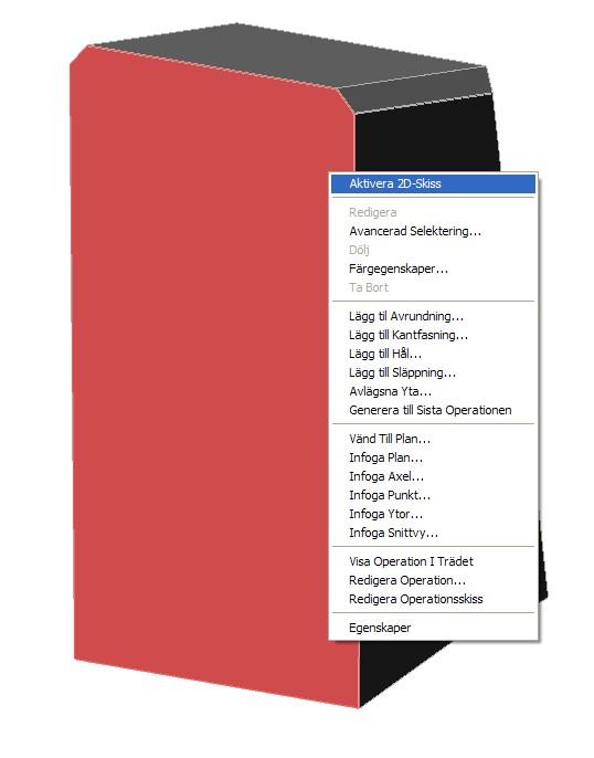 Arbeta med hjälplinjer och referenser Ofta kan man ta hjälp av redan skapad geometri och på så sätt skapa referenser till mittpunkter, centrumpunkter och kanter etc.