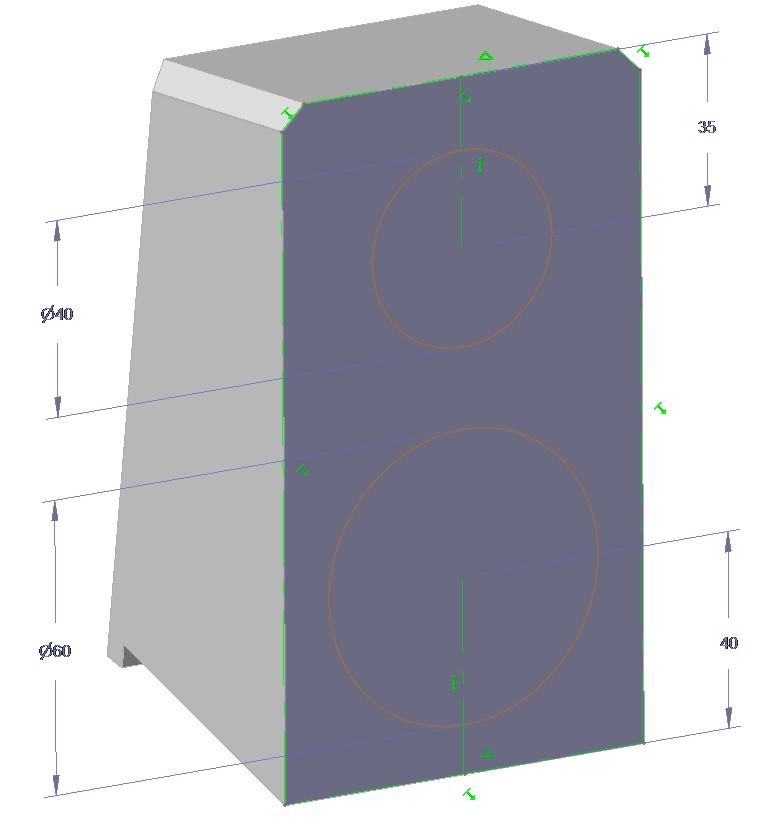 Skapa geometriska villkor mellan skissobjekt Skissvillkor fås ofta under tiden som du skissar men lika ofta måste man skapa dessa villkor i efterhand och på så sätt definiera geometrierna
