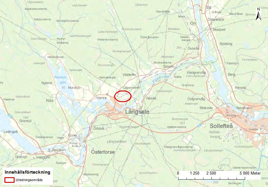 1 Inledning E.ON Energidistribution AB (E.ON) planerar att ersätta upp till 1100 m av befintlig 40 kv luftledning med en ny markkabel i Hamre, Sollefteå kommun, Västernorrlands län.