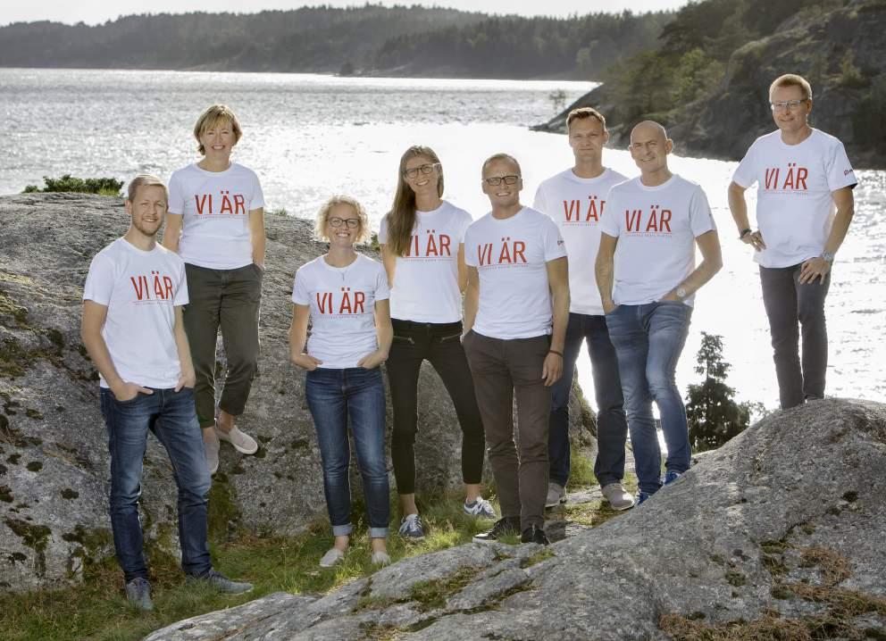 Ledningsgrupp Från vänster: Mikael Dotevall, marknadsområdeschef, Christina Cedérus Olauson, uthyrningschef, Kristina Arelis, kommunikations - och marknadschef, Karin Pull, HR- chef, Roger Sundbom,