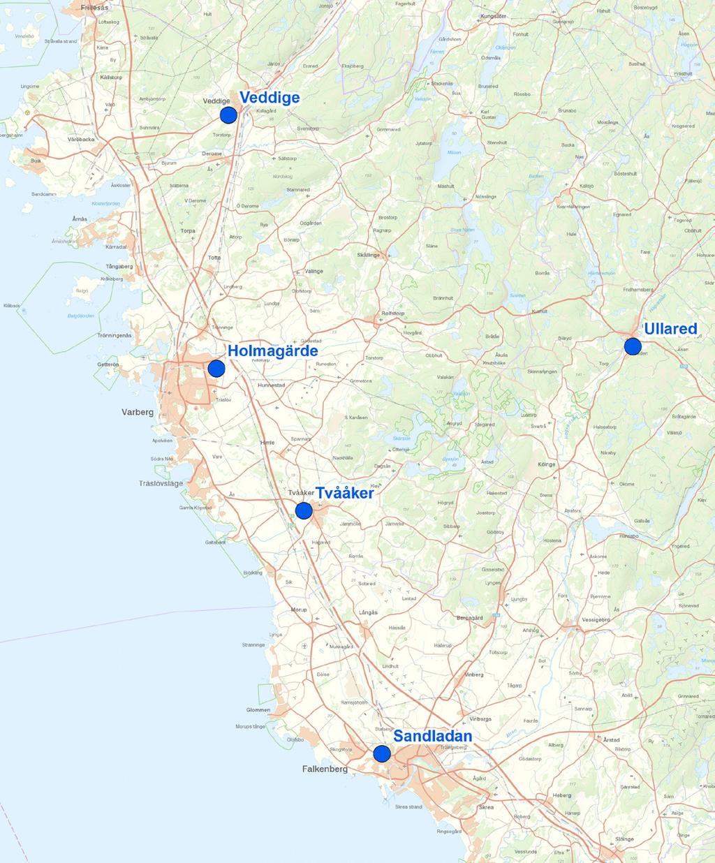 ÅTERVINNING OCH ÅTERBRUK VIVAB:s återvinningscentraler VIVAB ansvarar för fem återvinningscentraler, Sandladan och Ullared i Falkenbergs kommun, Holmagärde, Veddige och Tvååker i Varbergs kommun.