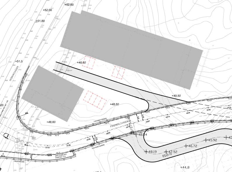 22 FÖRSTUDIE FÖRBINDELSEVÄGEN 4.3 Parkerings- och angöringsbehov Det är endast servicebilar som kommer behöva angöra fördelningsstationsfastigheten i driftskedet.