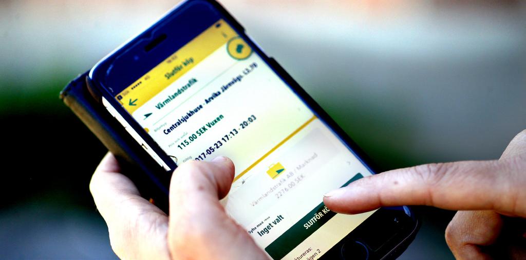 Verksamhet och organisation Biljettpriser 2018 - Periodladdningar Periodladdning, vuxen 14 dagar 30 dagar Årskort Arvika, Kristinehamn och Säffle tätorter* 405 kr 675 kr 6 750 kr Zon 21