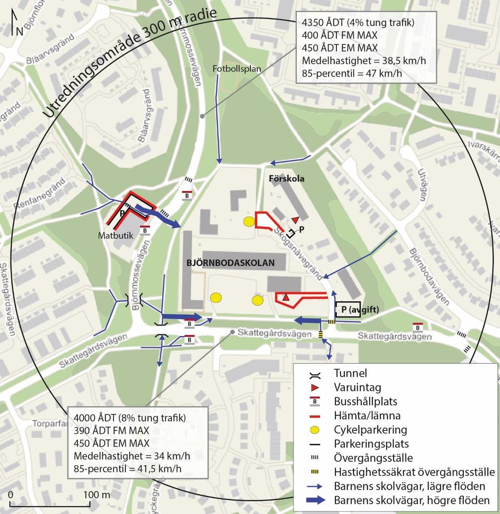 2018-12-12 s 7 (21) 3. NULÄGE Björnbodaskolan ligger i Vällingby i nordvästra Stockholm. I skolans närområde finns mestadels småskalig småhusbebyggelse, kedjehus och radhus.