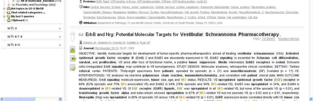 24,767 headings in 2008 MeSH arranged in hierarchical structure + 97,000 entry terms, e.g. "Vitamin C" is an entry term to "Ascorbic Acid.