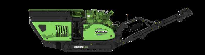 2,44 m x 1,2 m (8' x 4') enskilt däckgaller Sidospänd Sikten kan sänkas till horisontalläget för att underlätta byte av siktnät och underhåll Tier 3 och konstant hastighet: John Deere 194 kw/260 hk