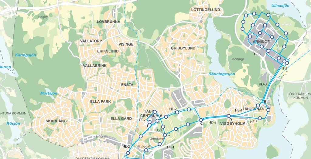 Kompletterande analys Mellanstort nät till Roslags-Näsby Koppling till båda
