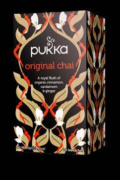 67718127 Vanilla Chai - Eko, Fair For Life & FairWild Ett kryddigt chai-te på sex olika kryddor som hämtats från små självständiga lantbruk världen över.