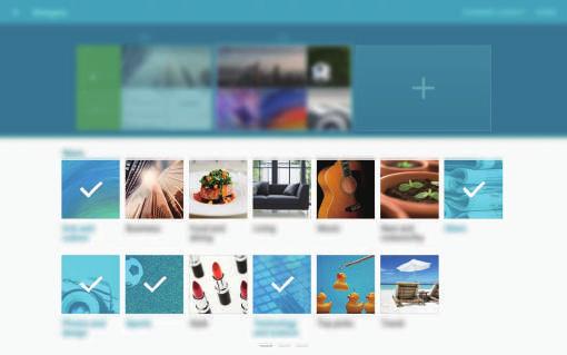 Lägg till en widget eller panel 1 Nyp ihop fingrarna på innehållshemskärmen.