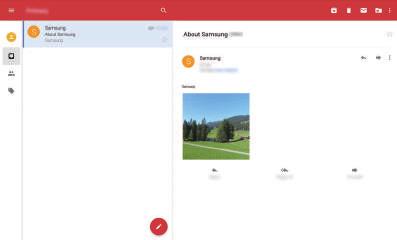 Kommunikation Gmail Använd programmet för att snabbt och direkt få åtkomst till tjänsten Google Mail. Tryck lätt på Gmail på programskärmen.