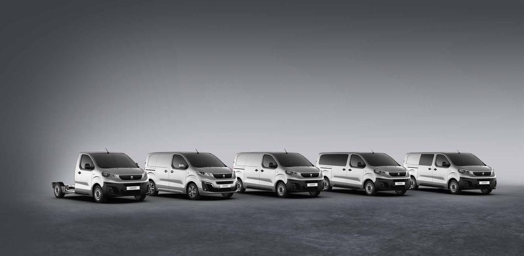 ETTMODELLPROGRAM FÖR ALLA BEHOV Ett modellprogram för alla användningsområden För att uppfylla behoven för alla företag, finns nya Peugeot Expert i många olika versioner.