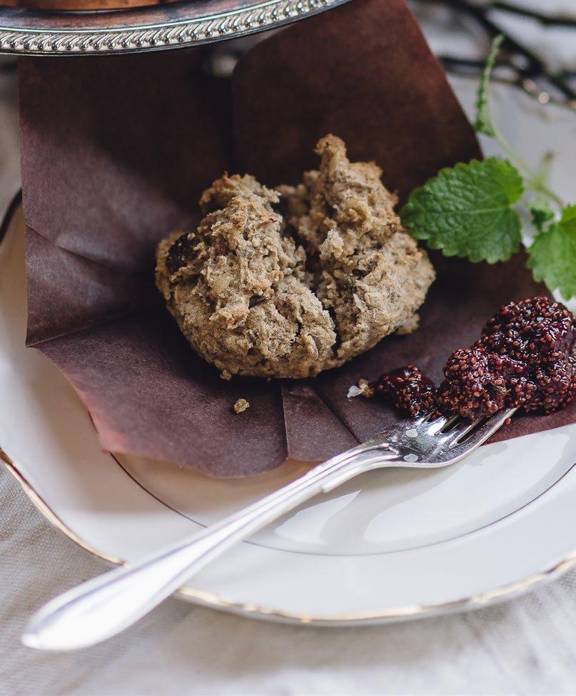 SVERIGE Avs: Holistic Sweden AB, Drottninggatan 24, 602 24 Norrköping PORTO BETALT Glutenfria frukostmuffins med chiajordgubbssylt Recept på 4 stycken 1 dl Holistic Psylliumfröskal 1 msk Holistic
