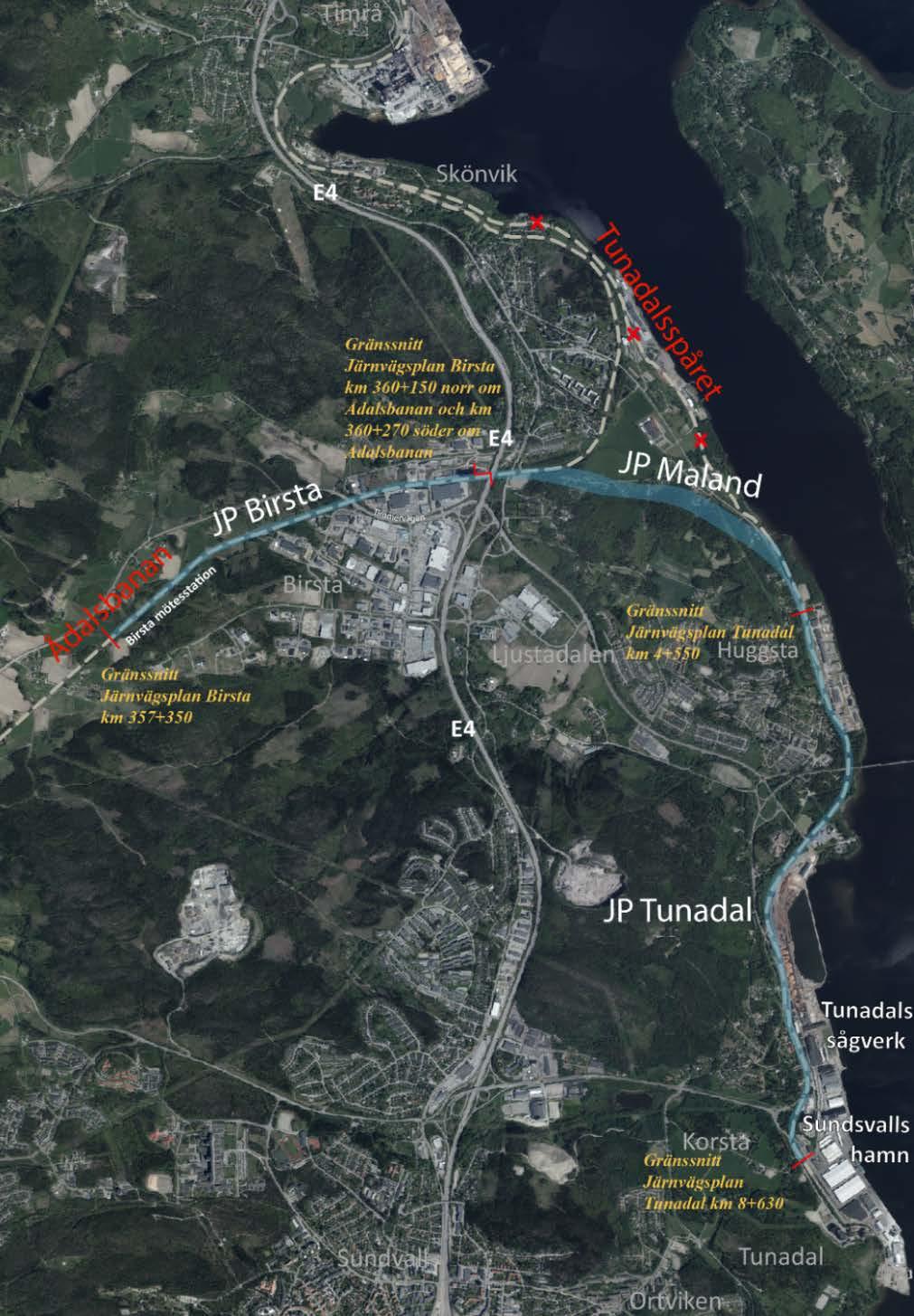 1 Syfte Denna PM beskriver översiktligt tågtrafiken till/från Tunadalsområdet samt längs angränsande avsnitt på Ådalsbanan.