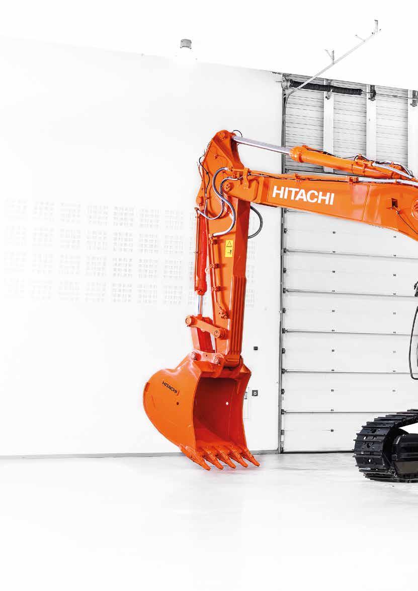 KRÄV PERFEKTION Hitachi ZX530LCH-6 har utvecklats hos en av världens ledande grävmaskinstillverkare för att möta de särskilda behoven hos den europeiska entreprenadoch gruvbranschen.