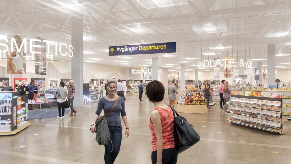 Från väntan till förväntan Marknadsplatsen i Terminal 5 ska erbjuda ett utbud unikt för Norden som resenärerna faktiskt vill ha, och vara en plats där tiden omvandlas från väntan till förväntan.