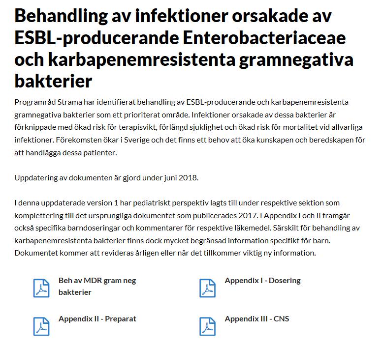 Behandlingsrekommendation på nationella Stramas