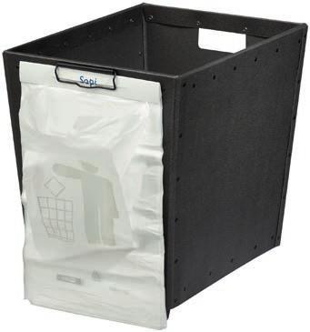 MILJÖSTATIONER STAPELBAR RETURPAPPERSLÅDA MED HJUL, GRAFIT Mått ovankant: L: 370 mm, B: 285 mm,