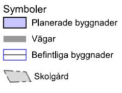 innehålls högst 50 dba på större delen av förskolegården och högst 55 dba på resterande yta av