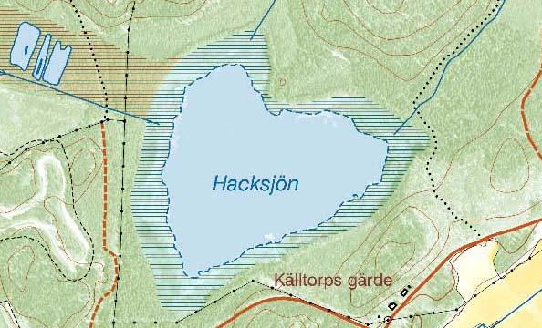 1 4 3 2 Figur 16. Ungefärliga lägen och sträckningar för transekter som inventerades i Hacksjön den 18 augusti 2009. Bilder 17-18.