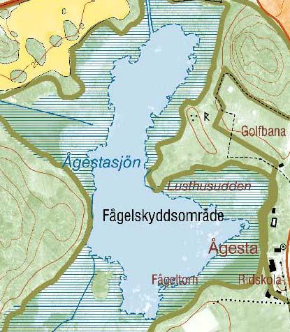 3 2 4 1 Bilder 36 och 37. Ungefärliga lägen och sträckningar för transekter som inventerades i Ågestasjön den 20 augusti 2009.