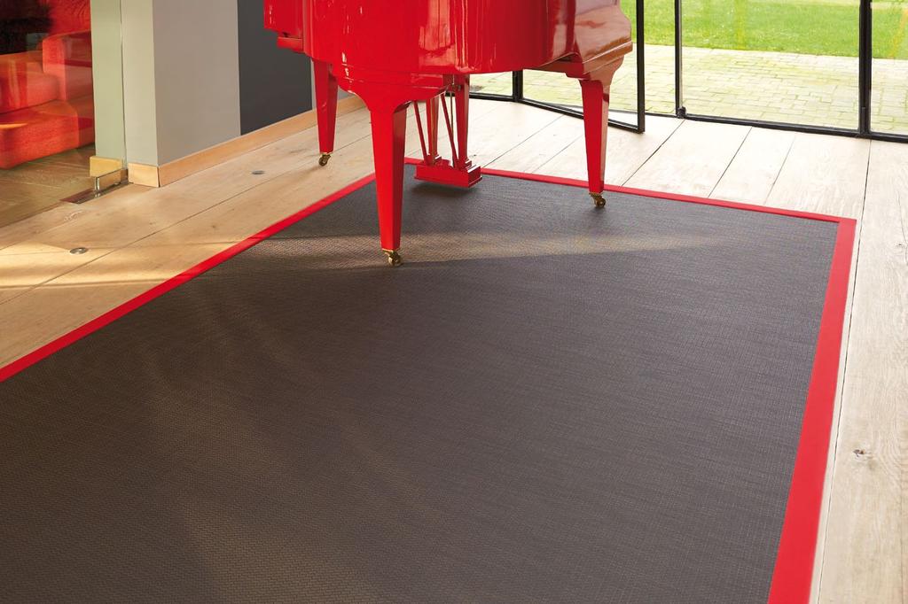 24 25 Rectangle Charcoal - vävd kant Sunbrella