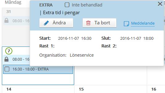 Avvikande tjänstgöring I avvikandet tjänstgöring väljer man antingen hela år eller en specifik period, välj sedan Visa.