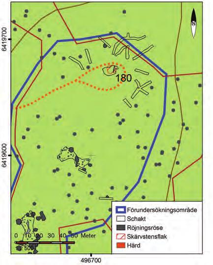 Ett prov togs också från själva skärvstensflaket, i botten av lagret, direkt mot det berg i dagen som låg under flaket. Detta prov daterades till 1245 e.kr.