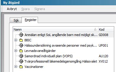 Registrering av anmälan med KVÅ-kod GD008 Anmälan ska