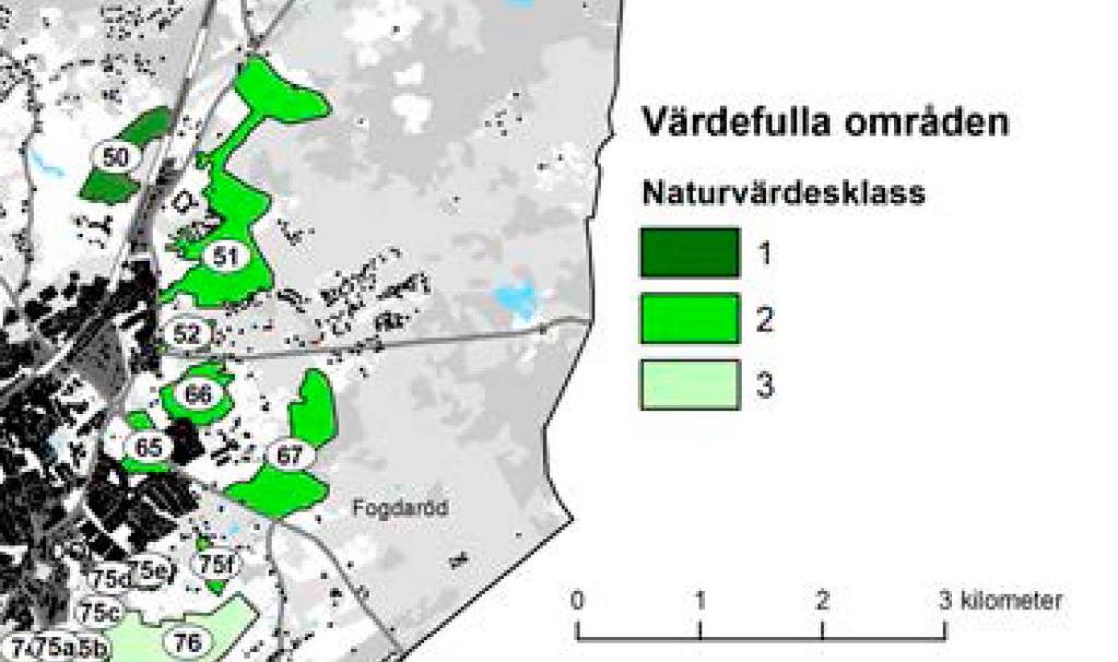 25 (43) Figur 15. Värdefulla naturområden enligt Höör kommuns Naturvårdsprogram från 2012. 51. Klevahill-Ekeröd Mycket höga naturvärden med allt ifrån öppna betesängar till skogsmark. 52.