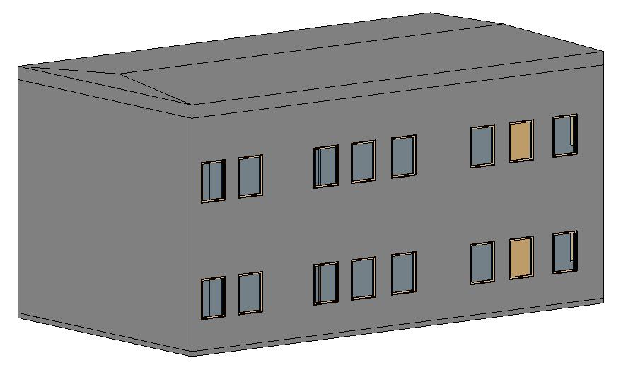 3.1 Skapa en modell i Revit För att kunna undersöka kravkontroller och informationsöverföring behövs en modell med typrum och information.