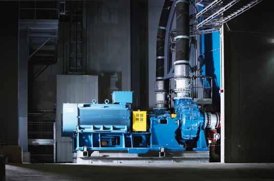 Den avancerade hydrauliska konstruktionen garanterar maximal effektivitet under hela livslängden på de generöst tilltagna slitdelarna.