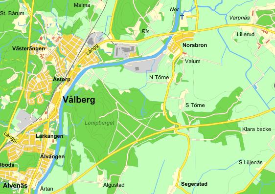 1.3 Orientering Törne vattentäkt ligger i utkanten av Törne omkring 3 km öster om Vålberg samhälle i Karlstads kommun, se Figur 1.