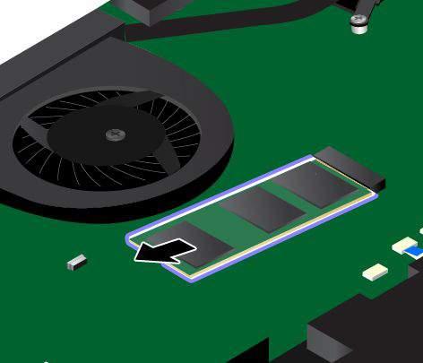 Byt bara ut M.2-SSD-enheten om du behöver uppgradera eller reparera den. Anslutningarna och facket för M.2-SSD-enheten är inte konstruerade för täta ändringar eller byten. Tappa inte M.