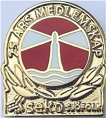 1 Svenska Sjöfolksförbundets förtjänstmärke efter 25 års medlemskap.