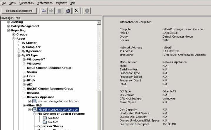 The N Series Gateway serers and their file systems can be displayed when a probe or scan job is run. 4. To probe one or more N Series Gateway serers, create a probe job. 5.