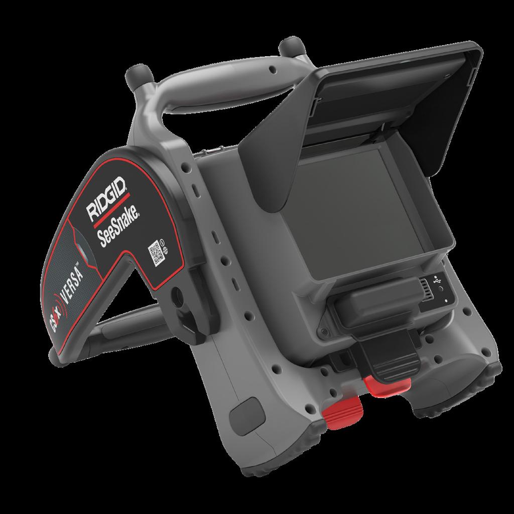 SeeSnake CS6x Versa Översikt Beskrivning Den RIDGID SeeSnake CS6x Versa Wi-Fi-aktiverade rapporteringsbildskärmen är en ergonomisk, allt-i-ettlösning för att fånga media och att leverera