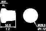 Dimensions Panel Cut-out for Pushbuttons, Switches and Pilot Lights (Finished Holes, Ready for Installation) Connection by Screw Clamp Terminals or Plug-in Connectors or