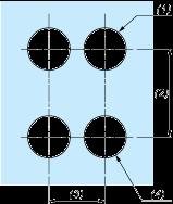 Plug-in Connectors or on Printed Circuit Board Connection by Faston Connectors (1) Diameter on finished panel or support (2)