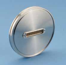 100211 / 15-Pin (Vacuum Side) ISO KF / LF 9 to 100 Pin / 500 VDC, 5 Amp / 150 C / HV to 1x10-8 Torr Type OD A C 100231 / 50-Pin (Air Side) Feedthrough Feedthrough without Cables 9 NW40